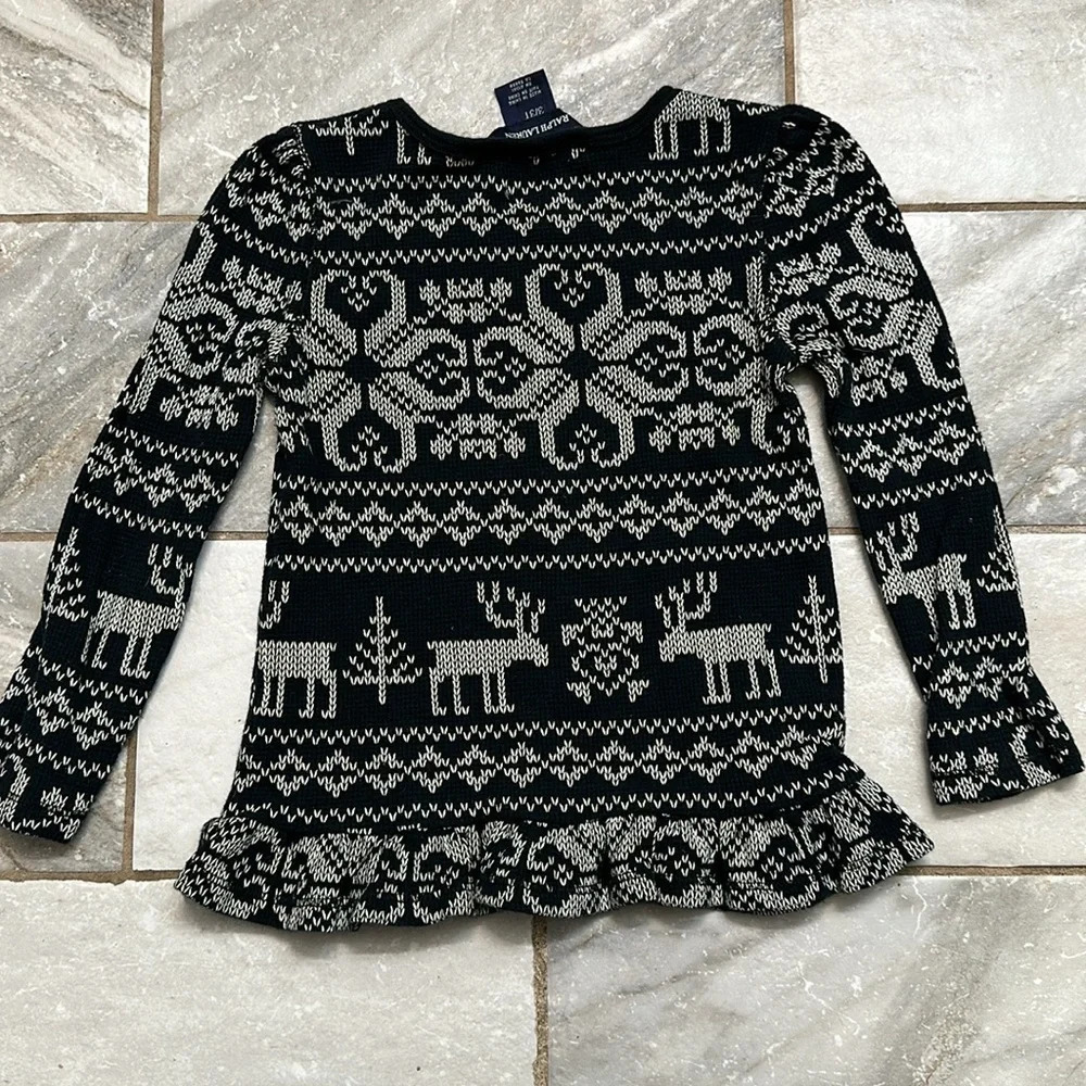 Ralph Lauren girls long‎ sleeve top size 3T - Picture 5 of 7